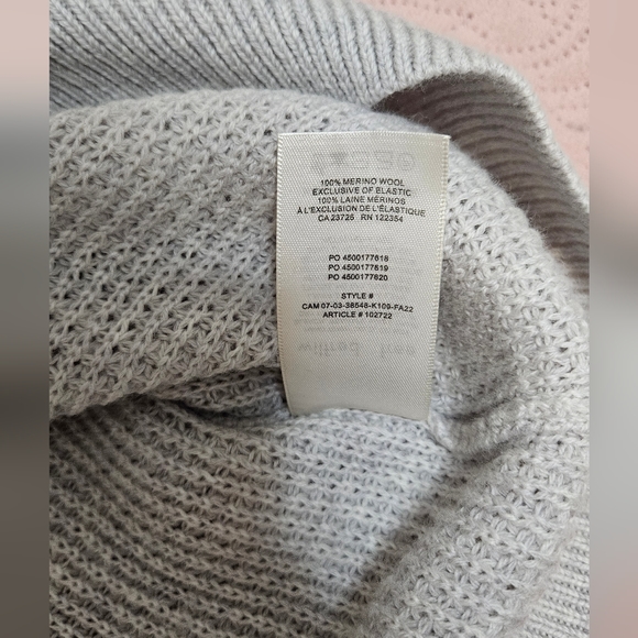 Aritzia Wilfred Free Hillside Wool Waffle Knit Sweater Crewneck Sz L - Picture 4 of 9